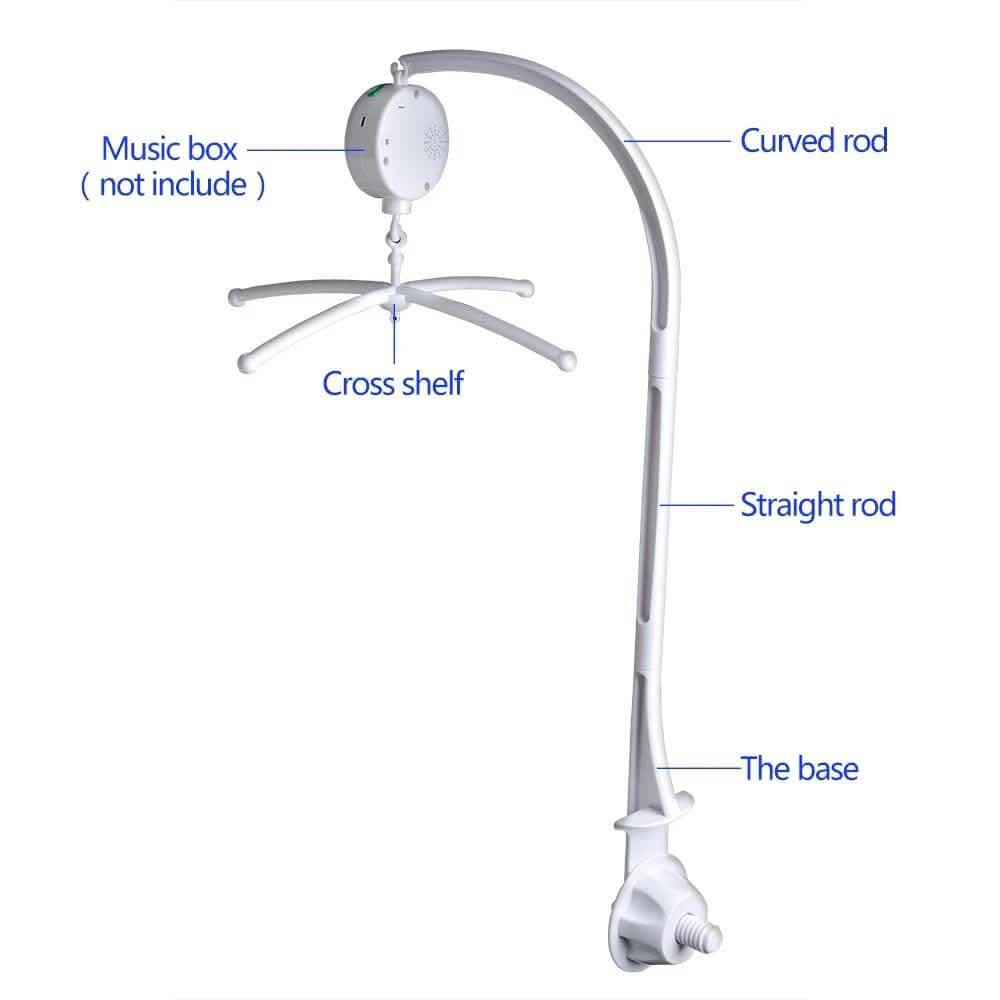 Rotary Baby Cot Mobile Crib Bed Toy Infant Bell Hanging Stand Arm Bracket Baby - DailySale