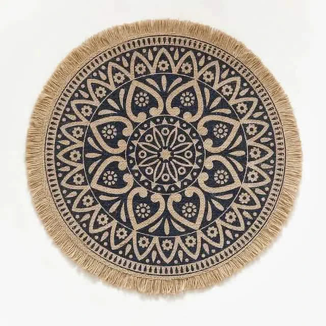 Round Mandala Placemats Wine & Dining B - DailySale