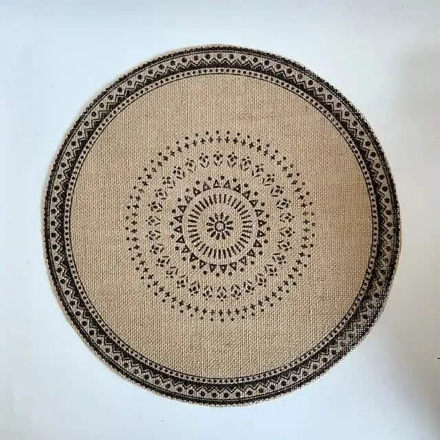 Round Mandala Placemats Wine & Dining C - DailySale