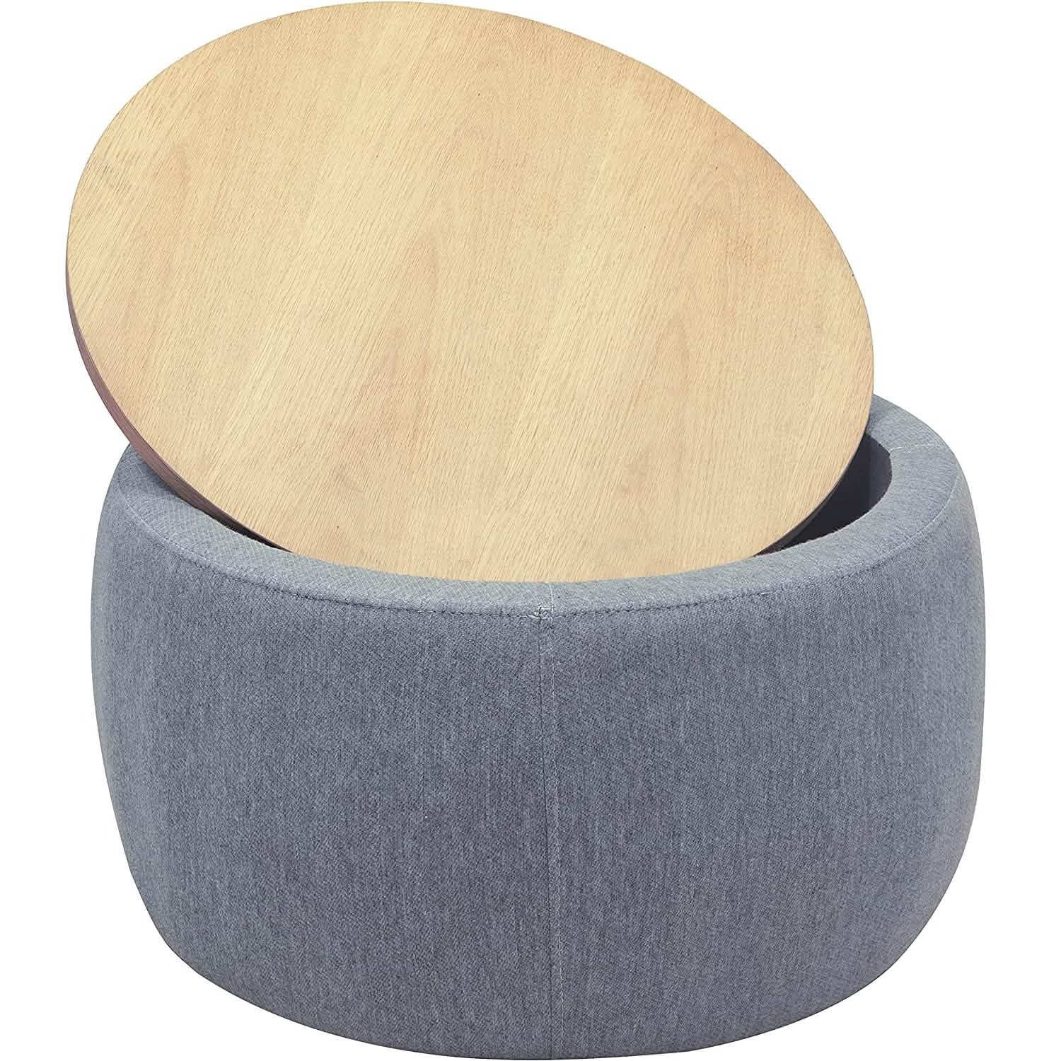 Round Storage Ottoman Coffee Table Furniture & Decor - DailySale