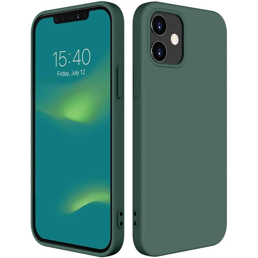 Rubber Case for iPhone 12 and iPhone 12 Pro Case 6.1 inch Green Rubber Case for iPhone 12 and iPhone 12 Pro Case 6.1 inch Green