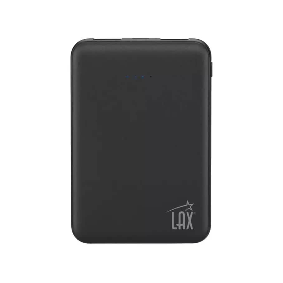 Rubberized Power Bank 12,000mAh LED Dual-USB Mobile Accessories Black - DailySale