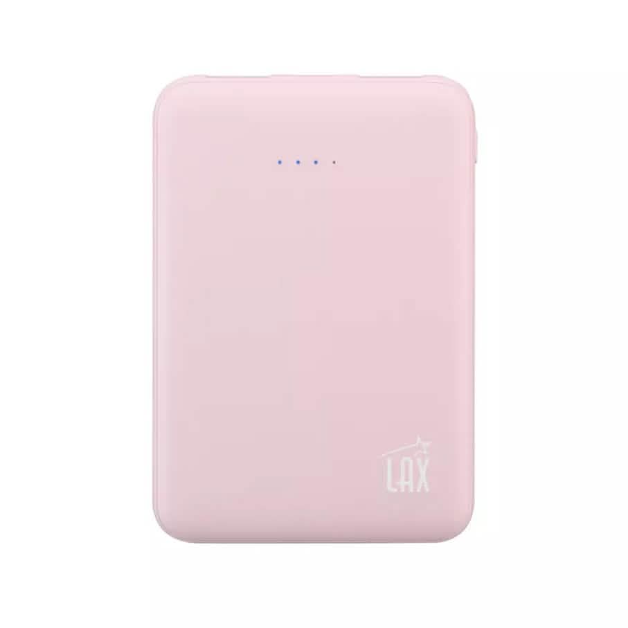 Rubberized Power Bank 12,000mAh LED Dual-USB Mobile Accessories Pink - DailySale