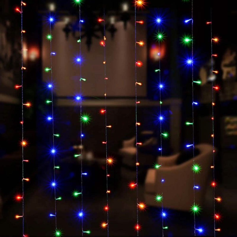 Safety Voltage Operated 300 LED Curtains Light Outdoor Lighting - DailySale