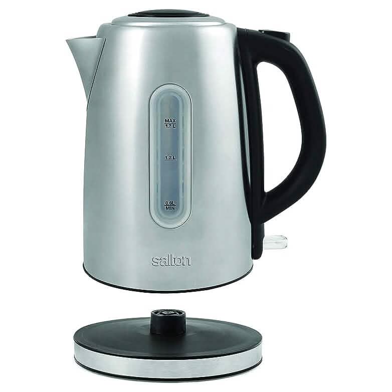 Salton Cordless Electric Stainless Steel Kettle Kitchen Appliances - DailySale