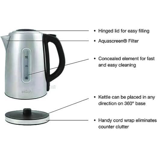 Salton Cordless Electric Stainless Steel Kettle Kitchen Appliances - DailySale