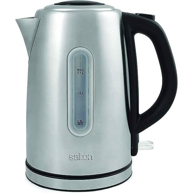 Salton Cordless Electric Stainless Steel Kettle Kitchen Appliances - DailySale