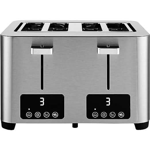 Salton Digital 4 Slice Toaster - Stainless Steel Kitchen Appliances - DailySale