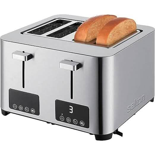 Salton Digital 4 Slice Toaster - Stainless Steel Kitchen Appliances - DailySale