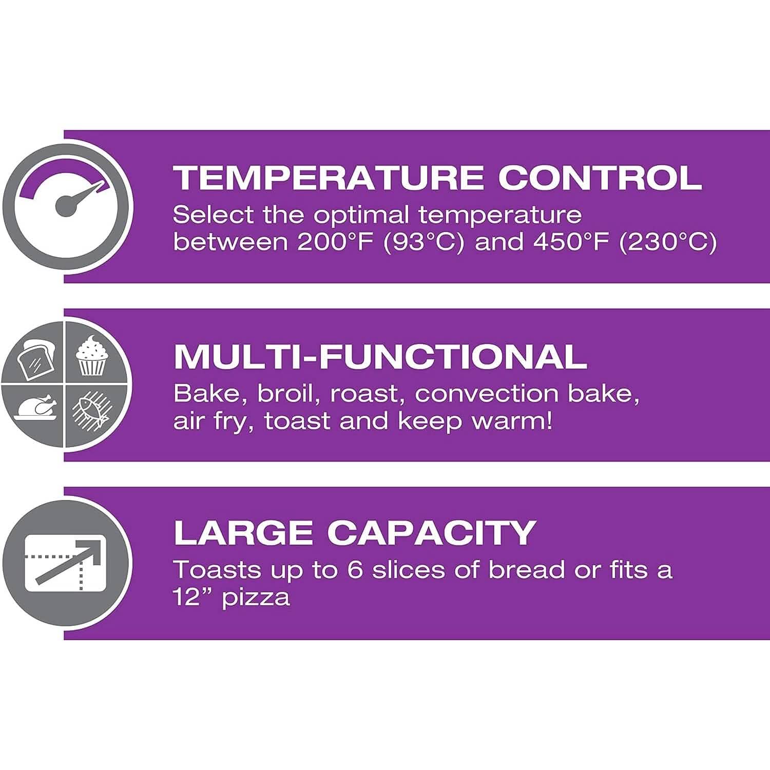 Salton Stainless Steel Air Fryer Toaster Oven Kitchen Appliances - DailySale