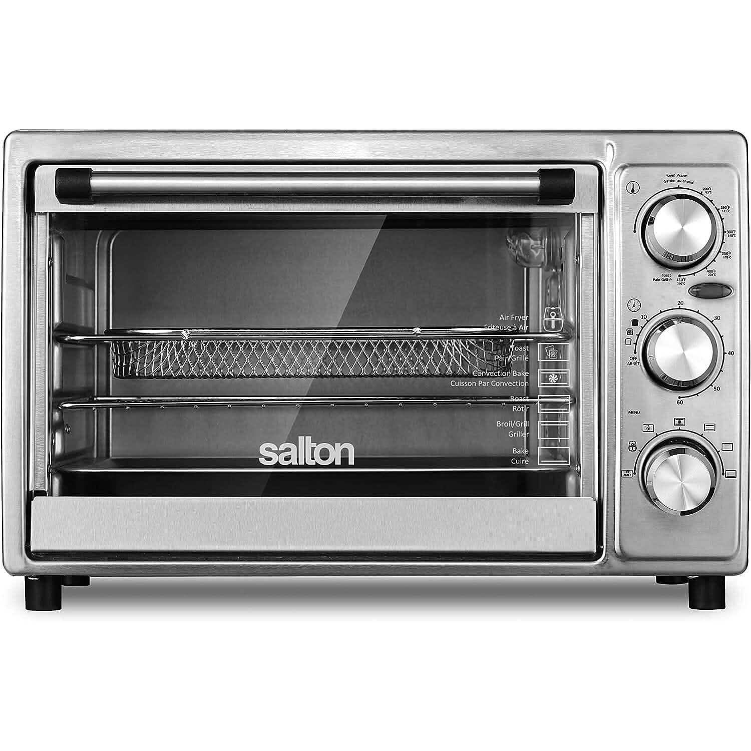 Salton Stainless Steel Air Fryer Toaster Oven Kitchen Appliances - DailySale