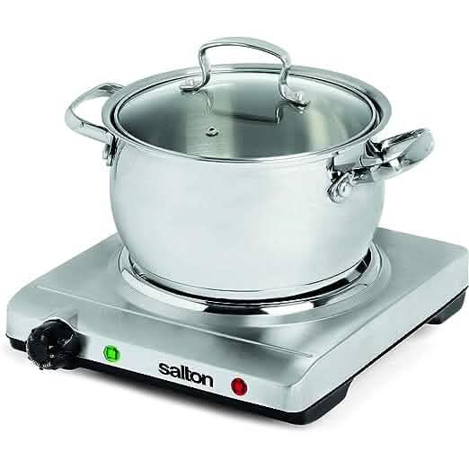 Salton Stainless Steel Portable Cooktop Kitchen Appliances - DailySale