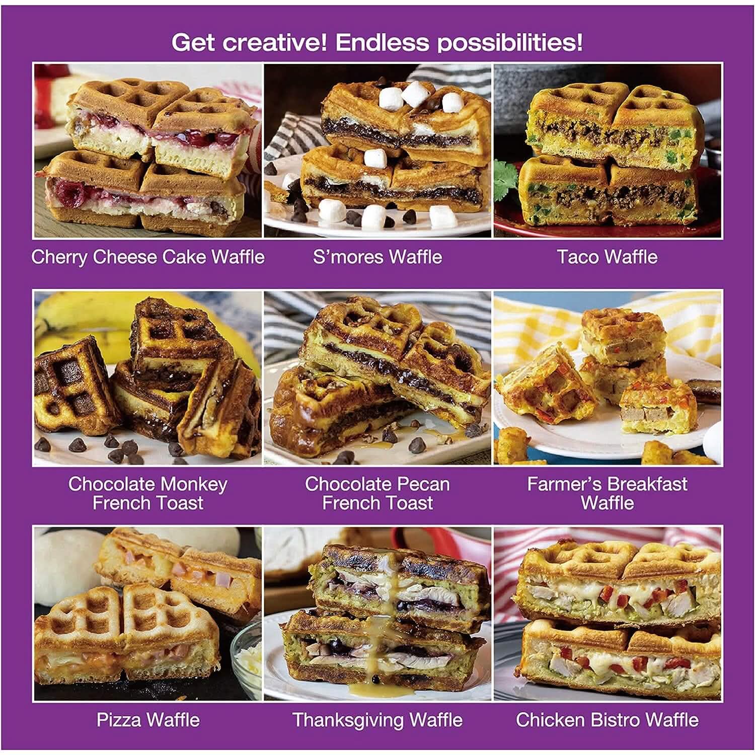 Salton Stuffed Belgian Waffle Maker Kitchen Appliances - DailySale