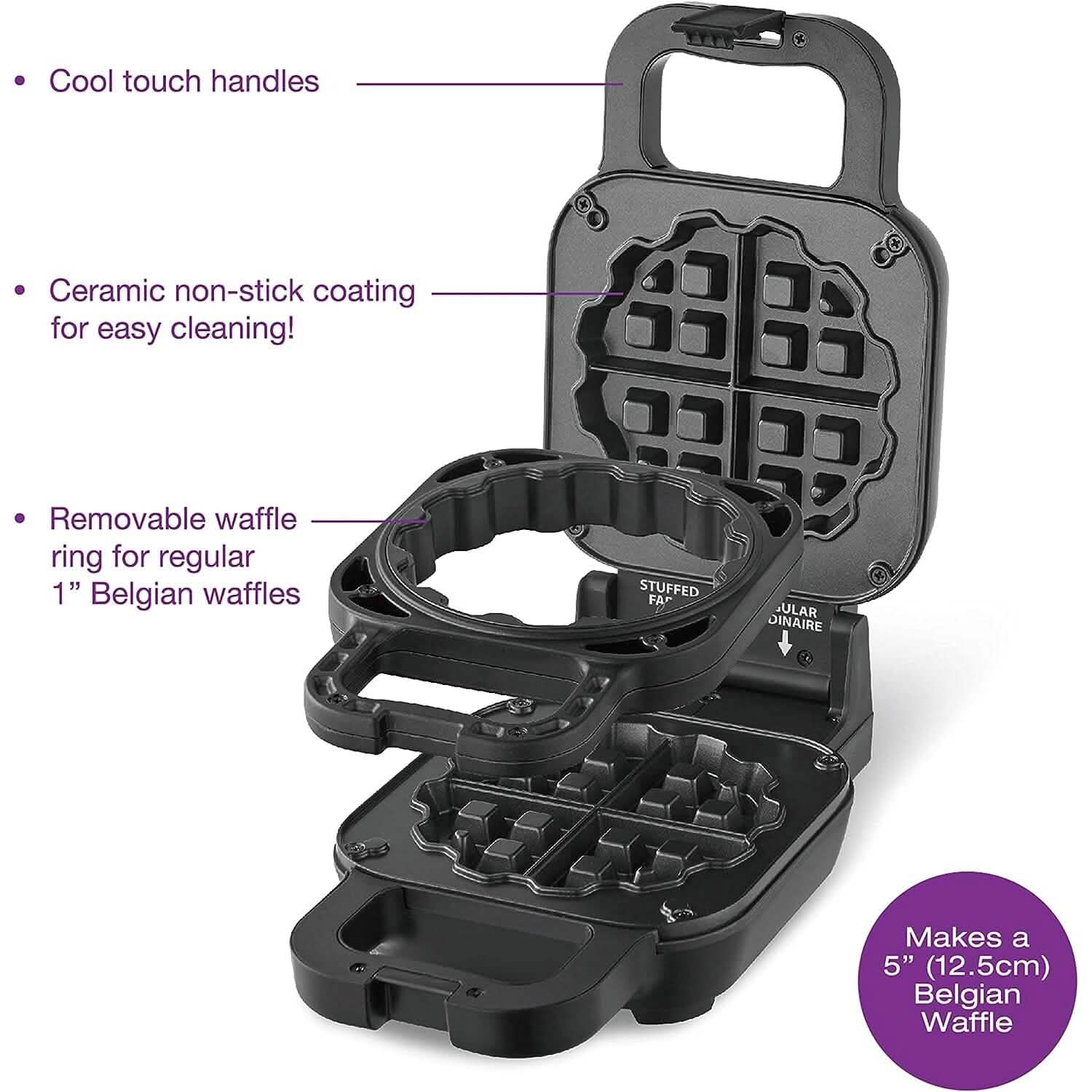 Salton Stuffed Belgian Waffle Maker Kitchen Appliances - DailySale