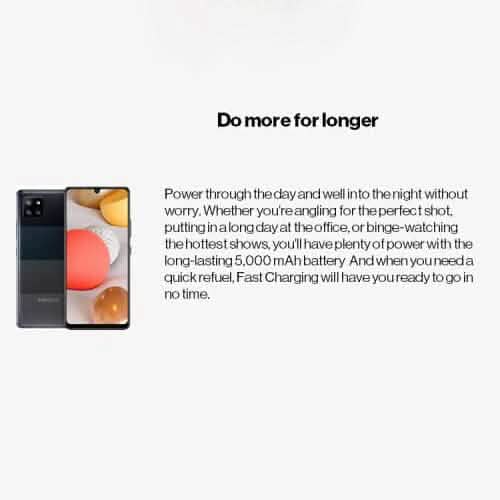 Samsung Galaxy A42 5G 128GB Black for Verizon (Refurbished) Cell Phones - DailySale