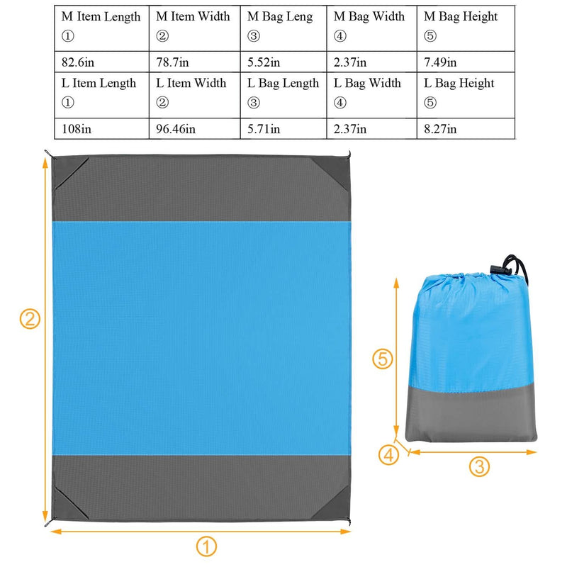 Sand Proof Picnic Blanket with 4 Anchors Sports & Outdoors - DailySale