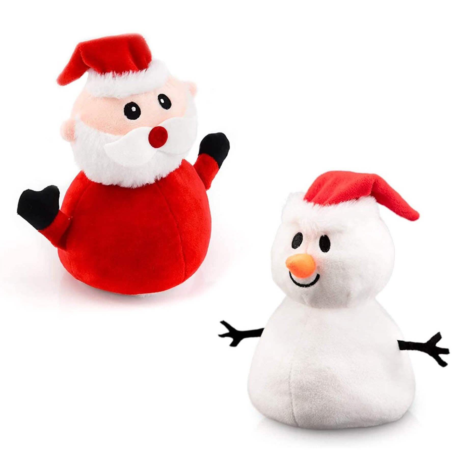 Santa Claus Plush Snowman Toy Double-Sided Christmas Santa Child Gift Toys & Games - DailySale