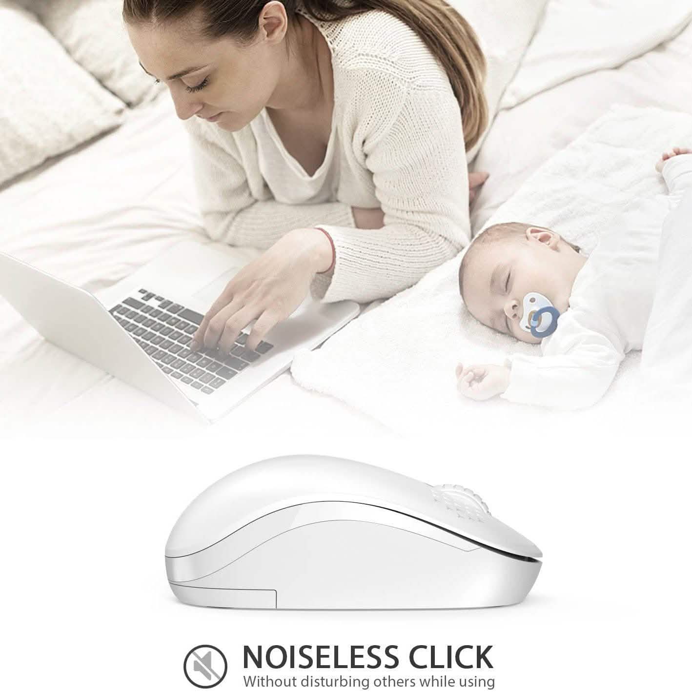 Seenda Wireless Mouse, 2.4G Noiseless Mouse with USB Receiver Portable Computer Accessories - DailySale