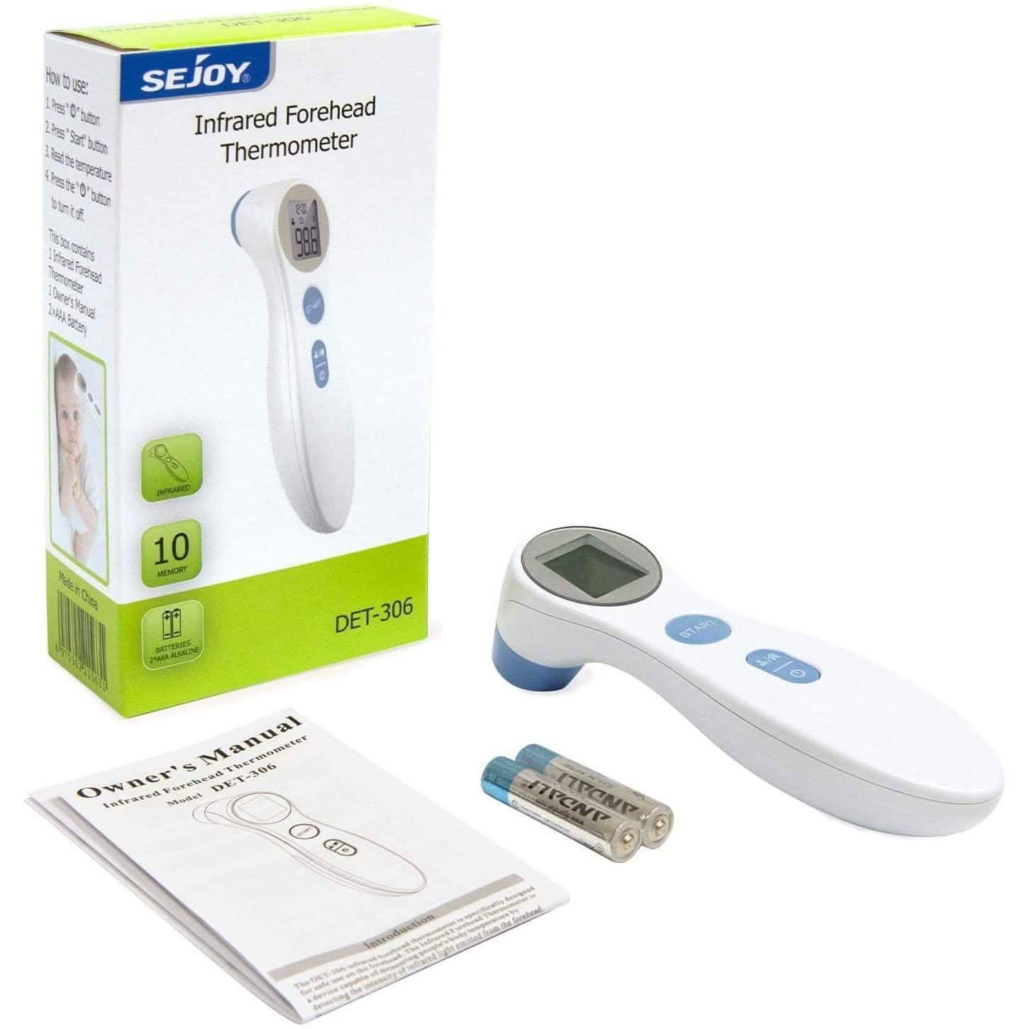 Sejoy Non-Contact Medical Infrared Forehead Thermometer for Children and Adults Face Masks & PPE - DailySale