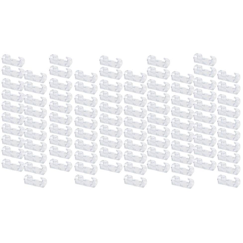 Self-Adhesive Wire Organizer Line Cable Plastic Clips Everything Else Transparent 100-Pieces - DailySale