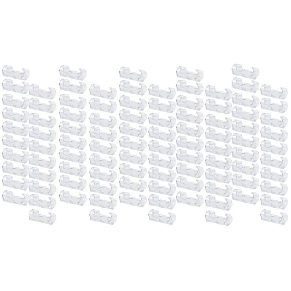 Self-Adhesive Wire Organizer Line Cable Plastic Clips Everything Else Transparent 100-Pieces - DailySale