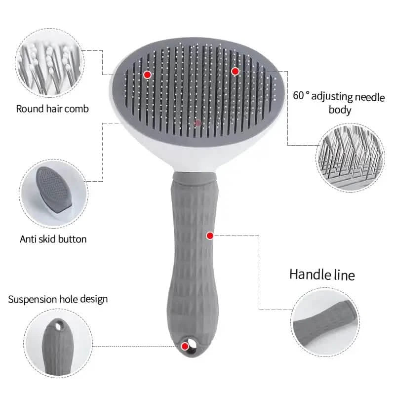 Self Cleaning Slicker Brush Suitable for Pets with Long or Short Hair Pet Supplies - DailySale