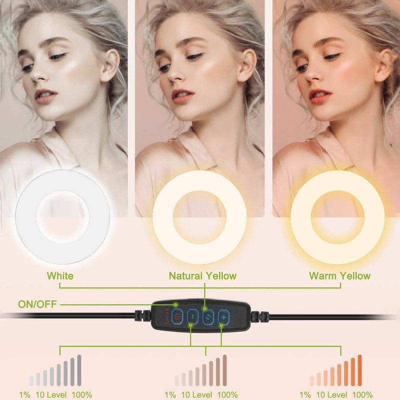 Selfie Ring with Phone Holder Clamp Mobile Accessories - DailySale