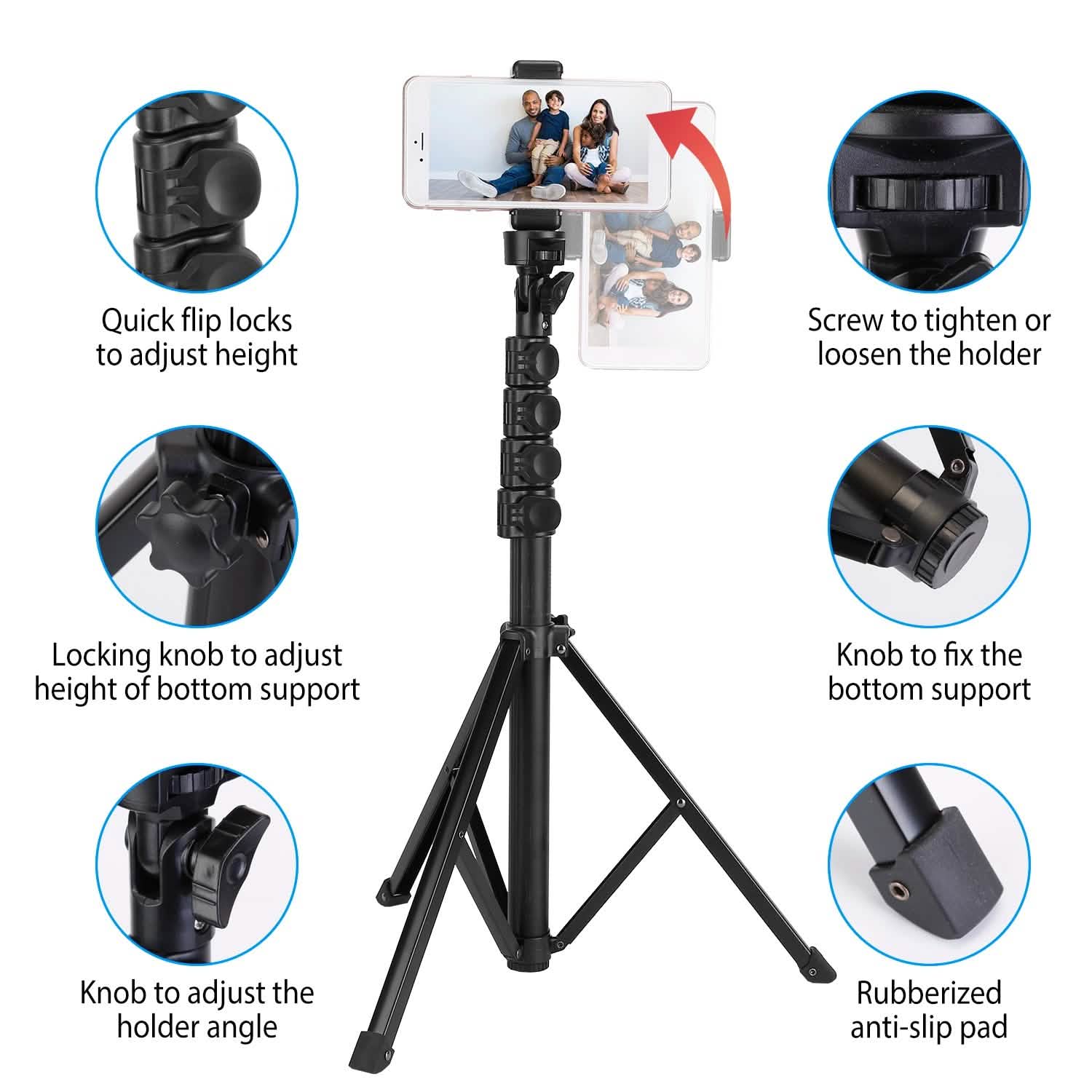 Selfie Stick Tripod Wireless Desktop Phone Tripod Stand Mobile Accessories - DailySale