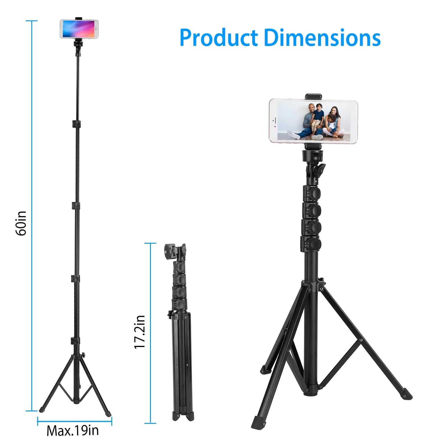 Selfie Stick Tripod Wireless Desktop Phone Tripod Stand Mobile Accessories - DailySale