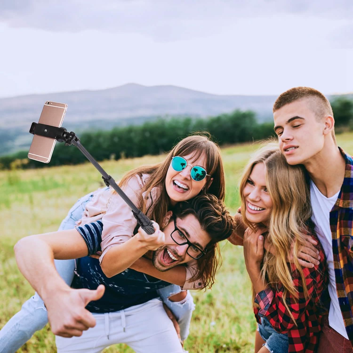 Selfie Stick Tripod Wireless Desktop Phone Tripod Stand Mobile Accessories - DailySale