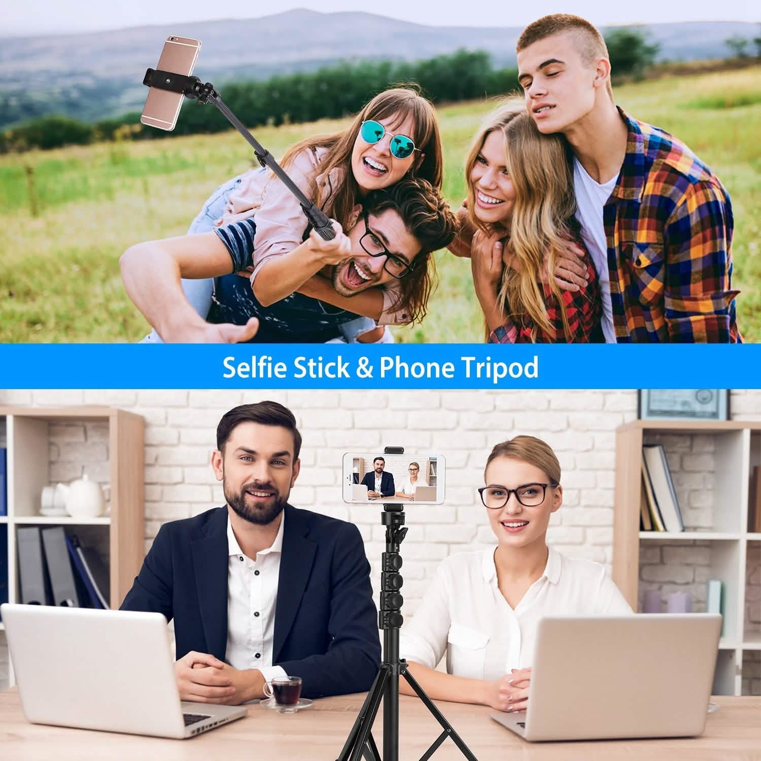 Selfie Stick Tripod Wireless Desktop Phone Tripod Stand Mobile Accessories - DailySale