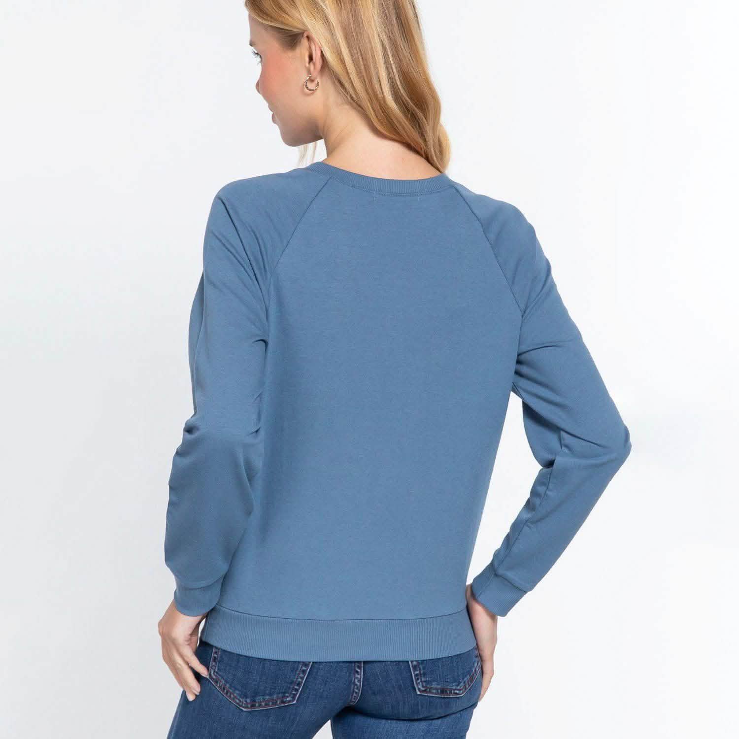 Sequins French Terry Pullover Top Women's Tops - DailySale