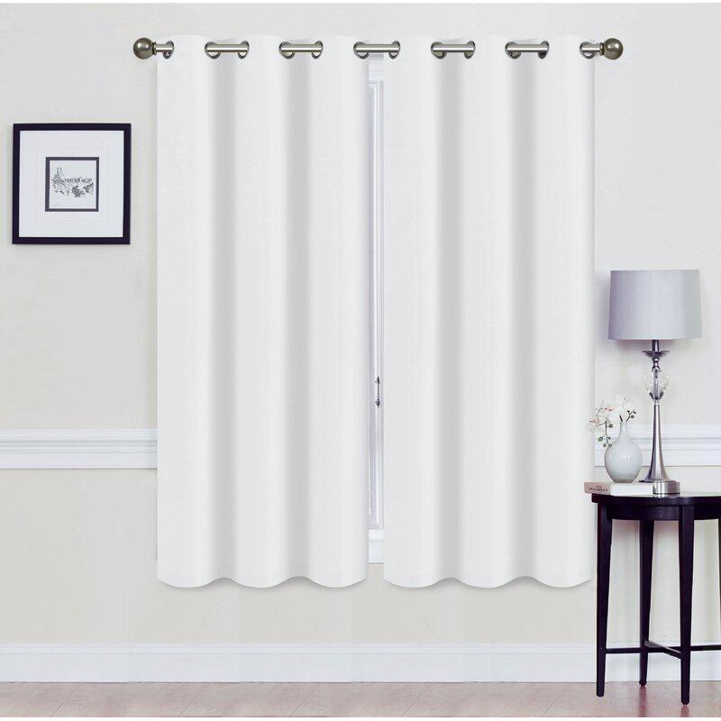 Set of 2: Foam-Backed Blackout Grommet Curtain Panel Lighting & Decor 76 X 63 White - DailySale