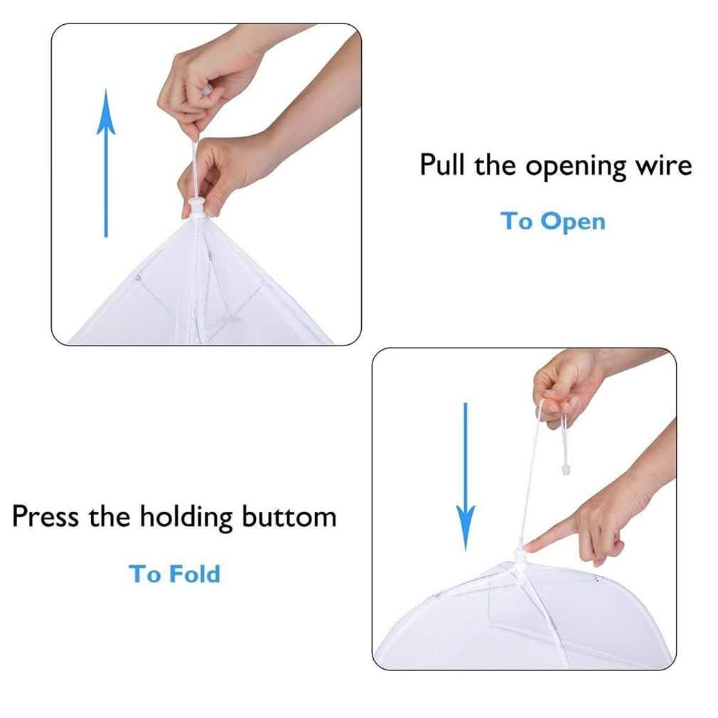 Set of 2: Large Pop-Up Mesh Screen Food Cover Tents Home Essentials - DailySale