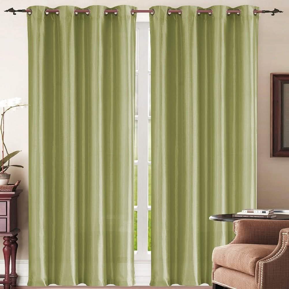 Set of 3: Grommet Curtain Panels - Sage Furniture & Decor - DailySale