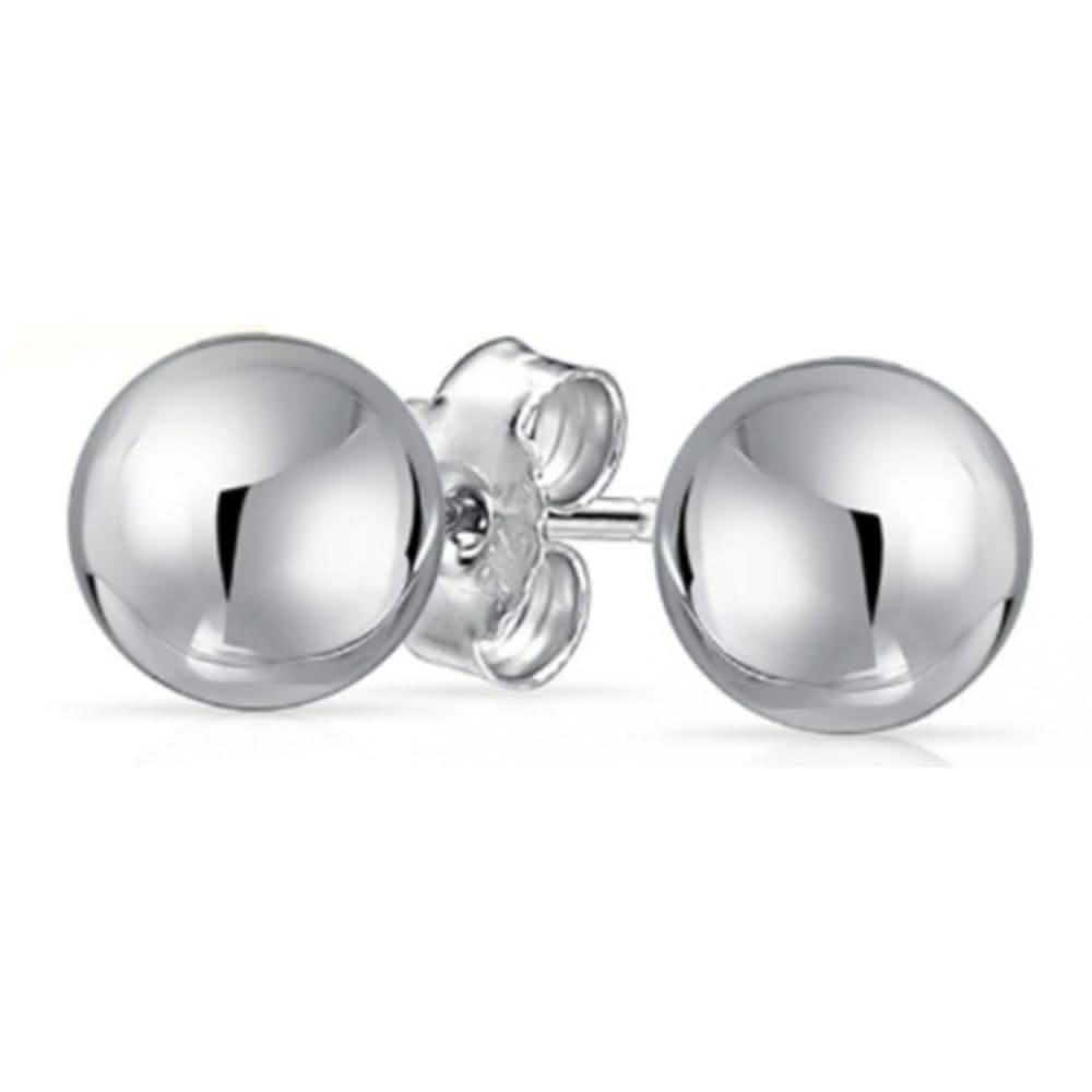 Set Of 3 Sterling Silver Ball Studs Jewelry - DailySale
