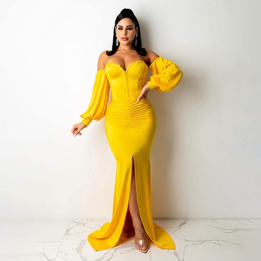 Sexy Off Shoulder Bodycon Party Dress - Rose Red / S Sexy Off Shoulder Bodycon Party Dress - Rose Red / S