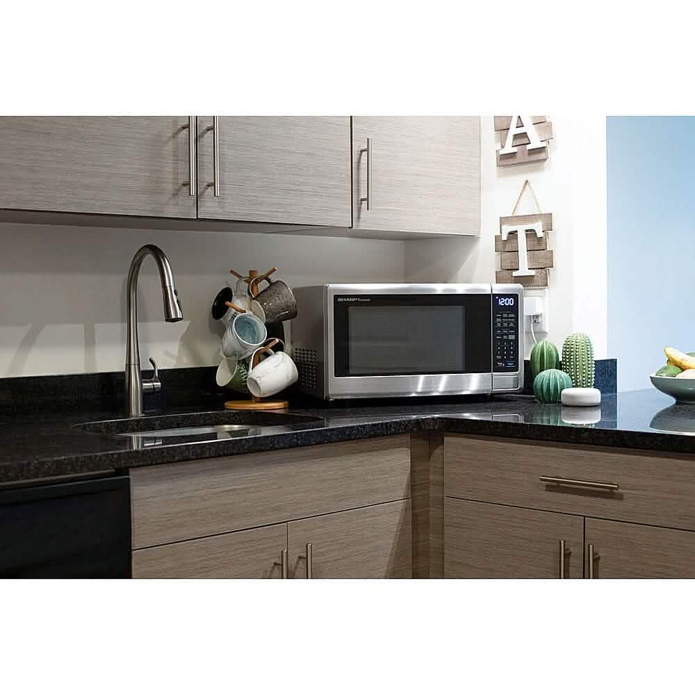 Sharp 1.4-Cu. Ft. Countertop Microwave with Alexa-Enabled Controls Kitchen Appliances - DailySale