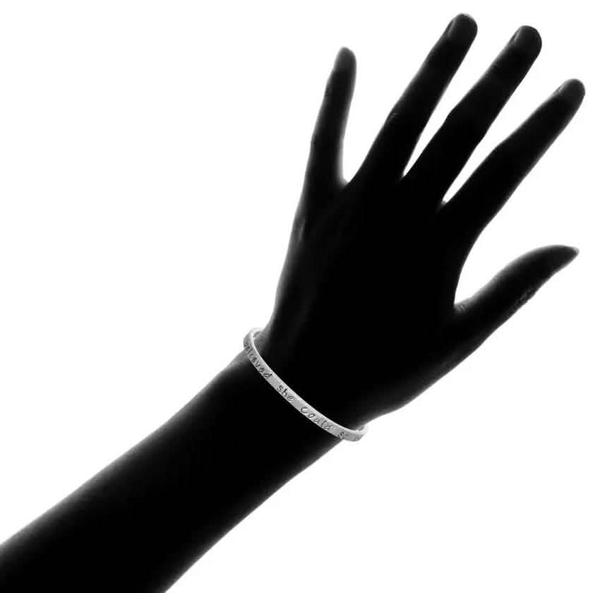 "She believed she could so she did" Inspirational Cuff Bracelet Bracelets - DailySale