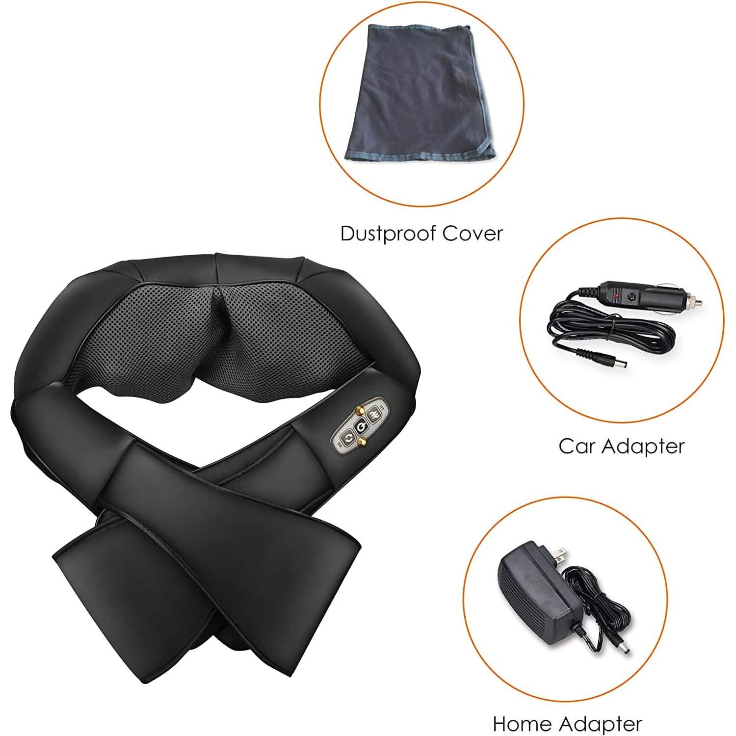 Shiatsu Neck and Shoulder Massager - 4D Back Massager with Heat Wellness - DailySale