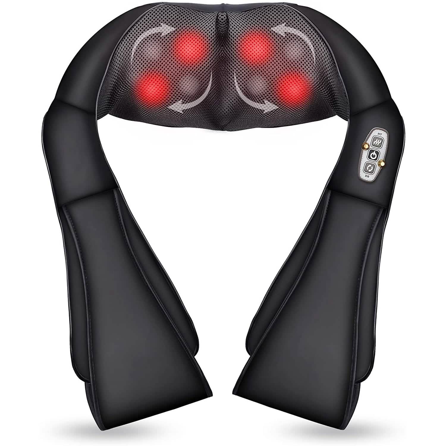 Shiatsu Neck and Shoulder Massager - 4D Back Massager with Heat Wellness - DailySale
