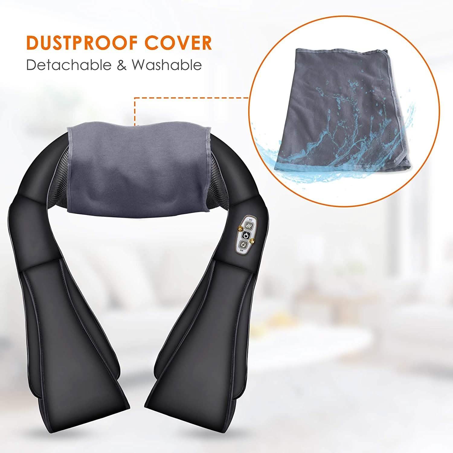 Shiatsu Neck and Shoulder Massager - 4D Back Massager with Heat Wellness - DailySale