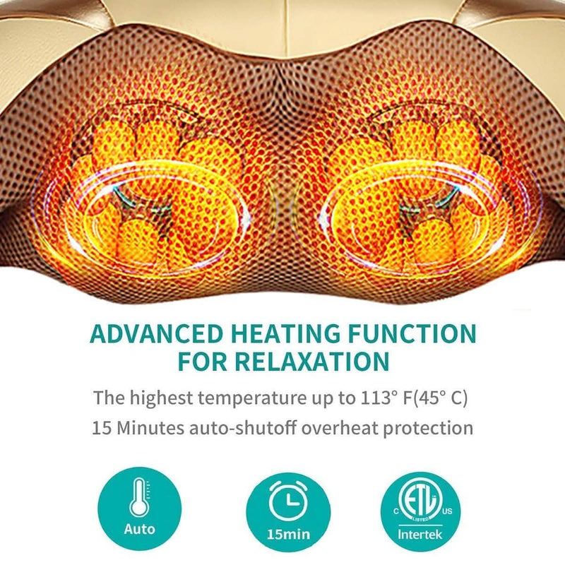 Shiatsu Neck Back Massager Shoulder Massager with Heat Wellness - DailySale