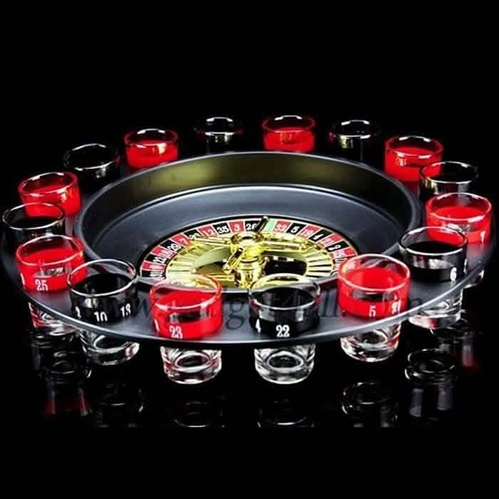 Shot Glass Roulette Set Novelty Drinking Game with 16 Shot Glasses Wine & Dining - DailySale