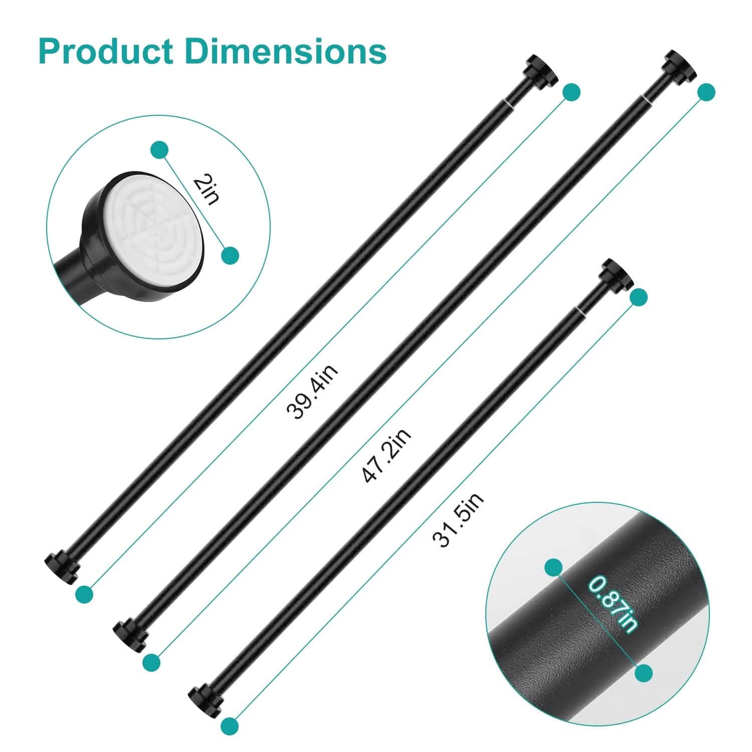 Shower Curtain Rod Adjustable Tension Furniture & Decor - DailySale