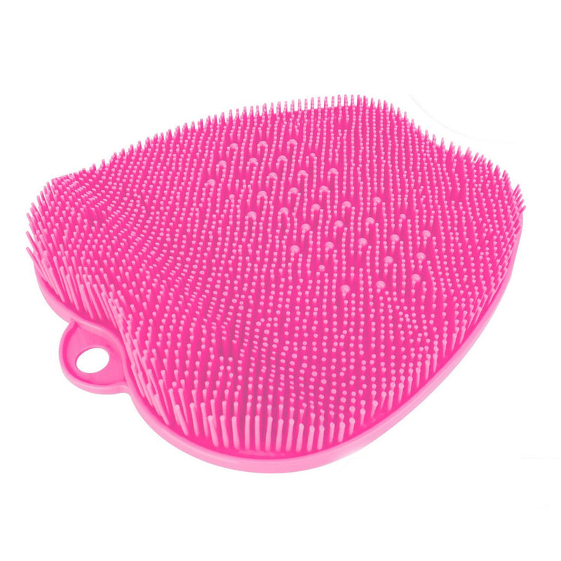 Closeup of a Shower Foot Scrubber Mat in pink, available at Dailysale