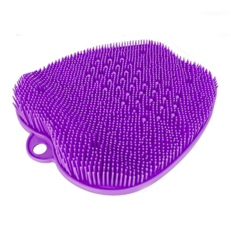 Closeup of a Shower Foot Scrubber Mat in purple, available at Dailysale