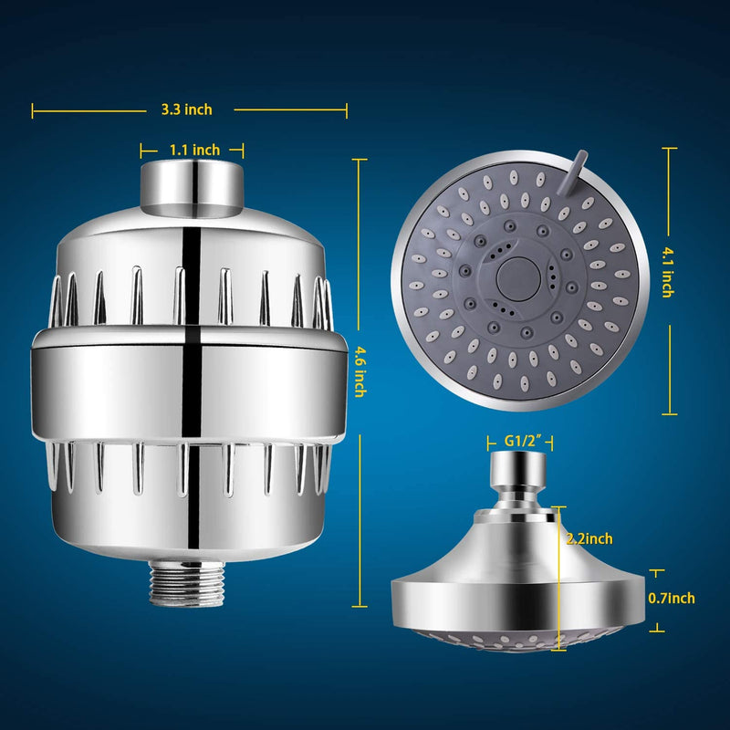 Shower Head and 15-Stage Shower Filter Combination Bath - DailySale