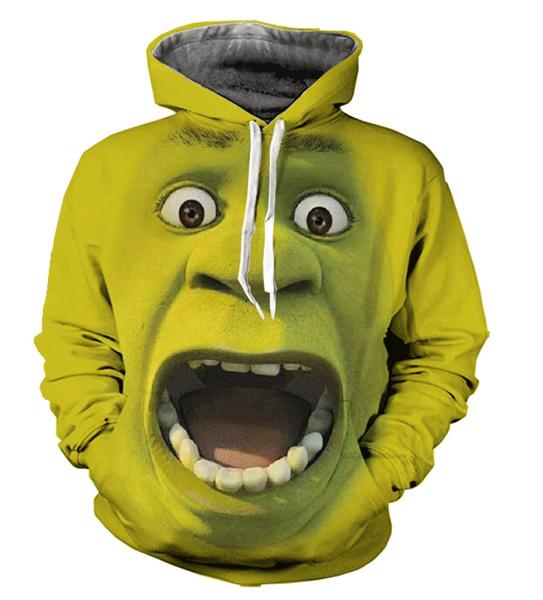 Men wearing a Shrek Men's Fashion 3D Print Hoodie, available at Dailysale