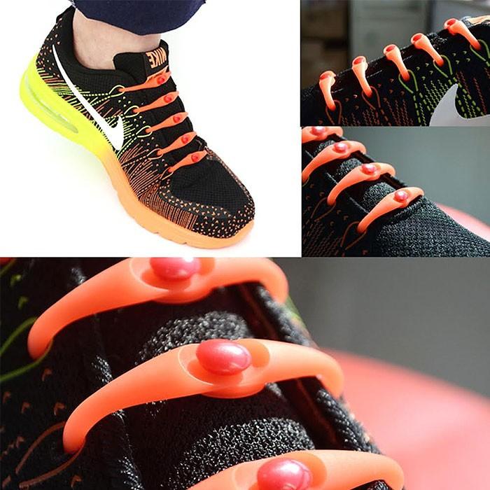 Silicone Lazy Laces - Assorted Colors Women's Apparel Orange - DailySale